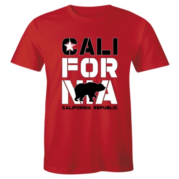 Half It Other - California Republic Black Bear Flag State T-shirt Half It Other - California Republic Black Bear Flag State T-shirt